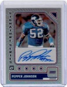 Donruss Optic Pepper Johnson Signature Series Prizm Auto Card Giants 2023 - Imagen 1 de 2