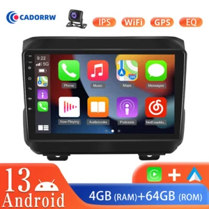 4+64GB Android 13 Car Stereo Radio Carplay GPS Navi For 2018-19 Jeep Wrangler JL - Picture 1 of 23
