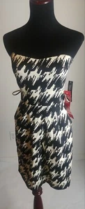 Teeze Me Strapless Dress Women’s Size 5 Black White Side  Pockets New - Picture 1 of 4