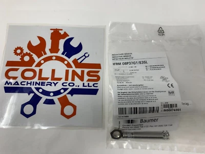 Baumer Electric IFRM 08P37A1/S35L Inductive Proximity Sensor 10-30VDC KSF - Image 1 of 2