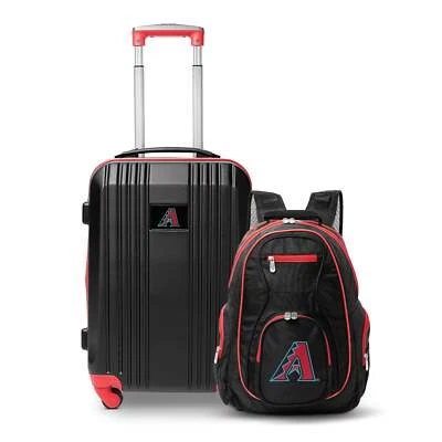 Arizona Diamondbacks 2 Piece Premium Colored Trim Backpack and Luggage Set - Image 1 of 4