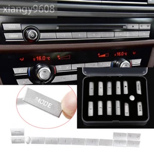 Alloy Silver Shortcut Digital Button Switch Cover For BMW 5 7 Series F10 2011-17 - Picture 1 of 10