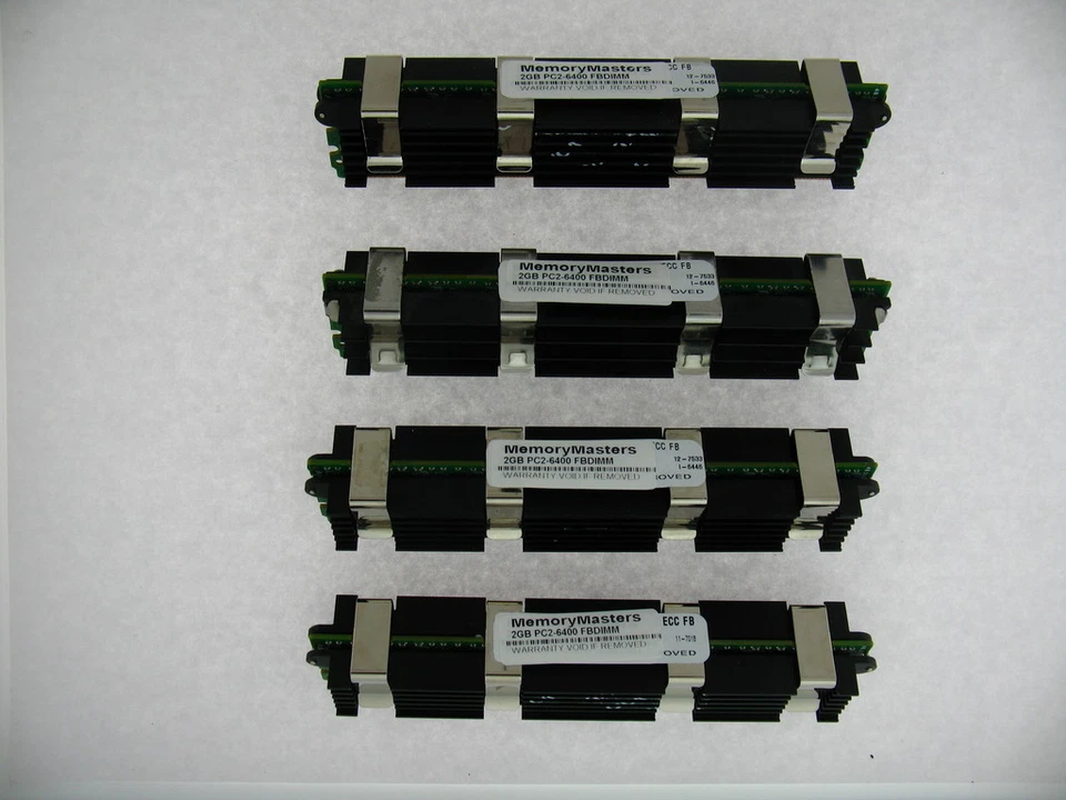 8GB(4X2GB)MEMORY APPLE MAC PRO 3.1 WORKSTATION 2008 MA970LLA DDR2 800/PC2 6400 - Image 1 of 1