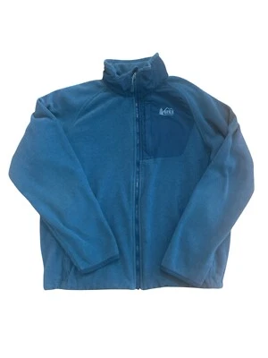 Chaqueta polar REI Co Op Polartec grande azul senderismo exterior poliéster reciclado Foto 1 de 4