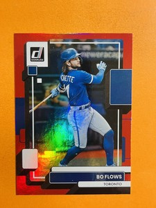 2022 Panini Donruss Holo Red Name Variation Bo Flows Bo Bichette #170 Blue Jays