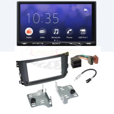 Sony AUTORADIO Apple carplay DAB + Bluetooth PER SMART FORTWO 2010-2015 Nero - Immagine 1 di 4