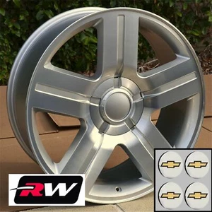 20 inch Chevy Suburban Factory Style Wheels Machined Silver Texas Edition Rims - Picture 1 of 2