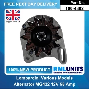 Alternator For Lombardini LDW 2204 4-cyl; 34.5kw; 47HP MG432 12V 55 AMP - Picture 1 of 5