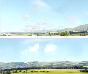 Scenic Backdrop Far Hills and Dales 207A (10' L x 24" H) Standard HO Scale - Picture 1 of 1