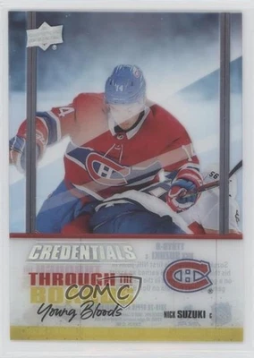 2019 Credentials Through the Boards Young Bloods Nick Suzuki #TTBYB-8 Rookie RC - Image 1 of 2