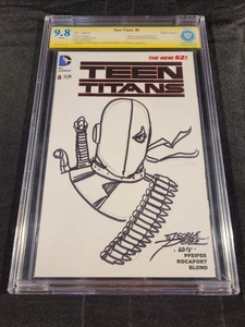 Teen Titans #8 - DC Comics, 2015 - Copertina vuota - CBCS 9.8 - Firmato e schizzo - Foto 1 di 7