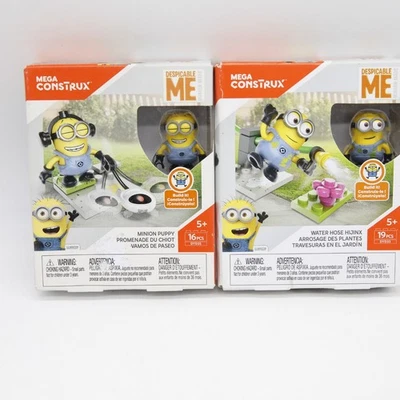 Despicable Me Minions Mega Construx Water Hose Hijinx AND Minion Puppy Lot Of 2 - Image 1 of 4
