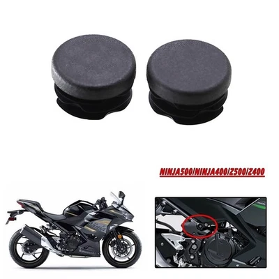 2PCS Motorcycle Frame Hole Cover Fit For Kawasaki Ninja400 Ninja500 Z400 Z500 Foto 1 de 4