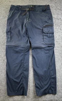 BC Clothing Men's Convertible Cargo Pants Navy Blue Size XL X 32” Belted Adjust - Image 1 of 4