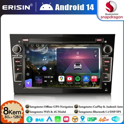 Android 14 8GB+128GB Autoradio GPS für Opel Antara Corsa C/D Vectra Meriva Astra - Bild 1 von 4