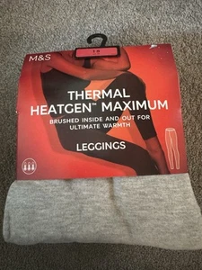 Marks & Spencer grey maximum Heatgen Thermal Leggings Size 18 Bnwt - Picture 1 of 7