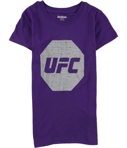 Reebok Girls Distressed Logo Graphic T-Shirt, purple, Big Kids (8-20), S (8) - Picture 1 of 1