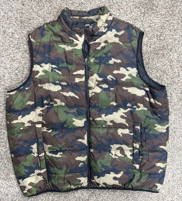 Swiss Tech Sleeve-Less Pockets Duck Camo Full-Zip Puffer Vest 3XL - Image 1 of 4
