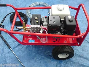 PRESSURE WASHER HONDA GX390 13HP PETROL 21LTRS @ 200BAR INTERPUMP WS202 GEARBOX - Picture 1 of 2