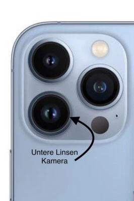 Original Apple iPhone 14 Pro Max Kamera Linse Glas Camera Lens Untere +3M Kleber