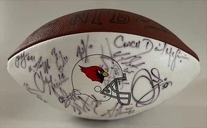 2001 ARIZONA CARDINALS TEAM SIGNED FOOTBALL WITH PAT TILLMAN JSA CERTIFIED - Picture 1 of 6