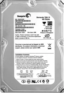Disque Dur Seagate barracuda ST3400620AS 7200.10 400GB 7200U 16MB SATA II 3.5'' - Photo 1/3