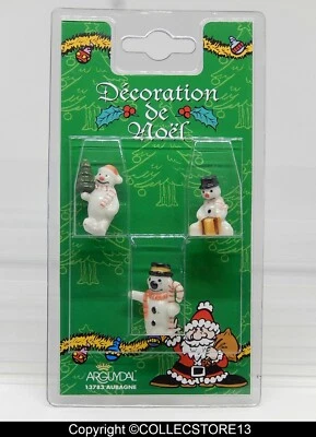 SERIE COMPLETE DE FEVES -DECORS DE GATEAUX EN BLISTER BONHOMME DE NEIGE