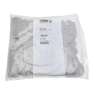 Lot of 50 Phoenix Contact 3214314 Terminal Block End Cover, 90 x 69.8 x 2.2mm - Image 1 of 4