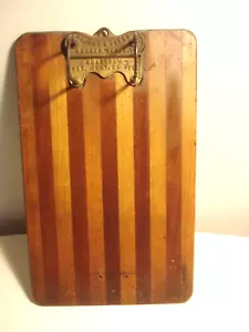 Vintage Wooden Clipboard Schlicht & Field Co. Rochester, N.Y. - Picture 1 of 5