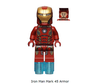 Lego Minifigure Iron Man Mark 45 Armor Avengers Age of Ultron Inv 48