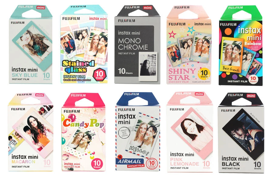 Fujifilm instax mini Film 10 Aufnahmen – Sofortbildfilm für Kamera und Drucker
