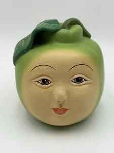 Vintage Signed Anthropomorphic Fruit Apple Head Folk Art Mexico signed C EL. Mex - Picture 1 of 6