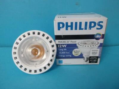 NEW PHILIPS 12W PAR30S 20° FLOOD LIGHT LAMP LED  BRILLIANT WHITE 950 LUMEN 83CRI - Image 1 of 4