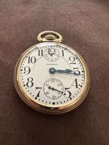 1915 Waltham Vanguard 23 Jewels Up Down Indicator Gold Filled Pocket Watch - Picture 1 of 12