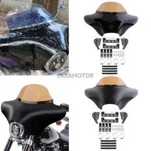 Universal Motorcycle Front Fairing Batwing Windshield w/Bracket For Harley Honda - Bild 1 von 40