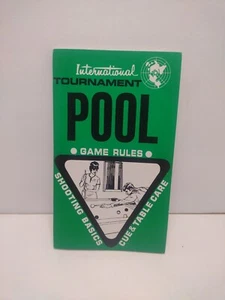 Vintage International Tournament Pool Game Rules Book Collectable Billiards Laws - Picture 1 of 10