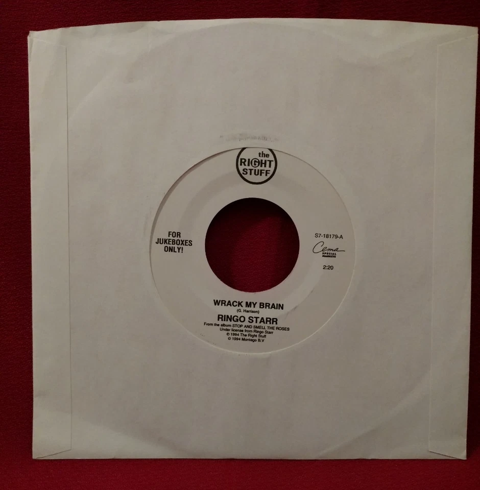 Ringo Starr Wrack my Brain / Private Property For Sea Shan Only Red Vinyl Single - Image 1 of 1
