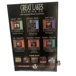 Great Lakes Brewing Co (OH) 2006 Seasonal Brand Availability Wood Sign, 24 x 36" - Picture 1 of 11