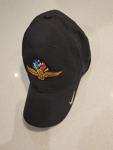Indianapolis Motor Speedway Cap IMS Wings Wheel & Flags Logo Nike Adjustable Hat Cover