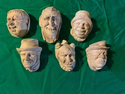 Face Masters of Beverly Hills - caras colgantes de pared de cerámica/yeso Foto 1 de 4