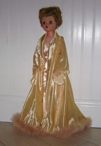 Vintage Design Hand Made Nightgown & Velour Robe For 22" Candy Fashion Doll - Picture 1 of 10