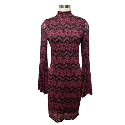 Vestido Midi Feminino Aqua Floral Sobreposição de Renda Manga Sino L Dark Fairy Whimsigoth - Imagem 1 de 4