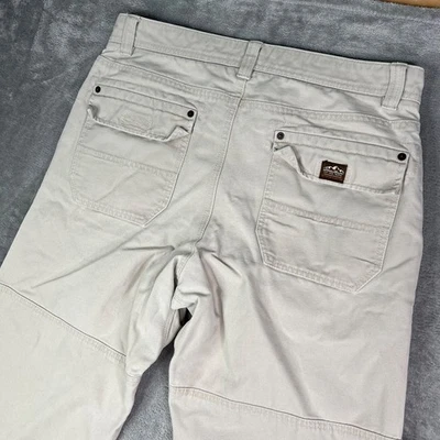 Pantalones Eddie Bauer Hombre 34X30 Ajuste 32x30 Marfil Carpintero Doble Rodilla Trabajo Exterior Foto 1 de 4
