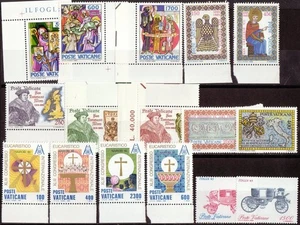 1985 VATICANO ANNATA COMPLETA COMMEMORATIVI SENZA FOGLIETTI E LIBRETTI MNH** - Imagen 1 de 1