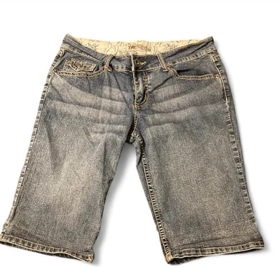 Pantalones Cortos Denim Y2K Vintage Tiro Bajo Marca YMI Para Mujer Talla 9 Lavado Ligero Foto 1 de 4
