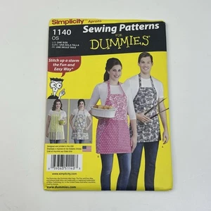 Apron Uncut Pattern 1140 SEWING FOR DUMMIES Mens Misses Bbq Aprons Pockets Chef - Photo 1 sur 2