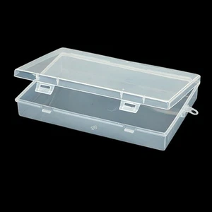 1x Plastic Storage Container Boxes Box Hinged Lid DIY Arts Crafts Markers Pens - Picture 1 of 8