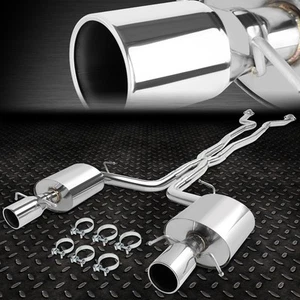 FOR 09-14 CADILLAC CTS V SEDAN 6.2L DUAL MUFFLER CATBACK EXHAUST SYSTEM+4.5"TIPS - Picture 1 of 7