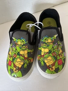 Nickelodeon Ninja Turtles slip on shoes boys size 9 - Picture 1 of 3