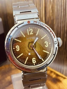 Reloj de buceo VOSTOK AMPHIBIA "OREJAS" vintage soviético URSS acero inoxidable #8368 - Imagen 1 de 24